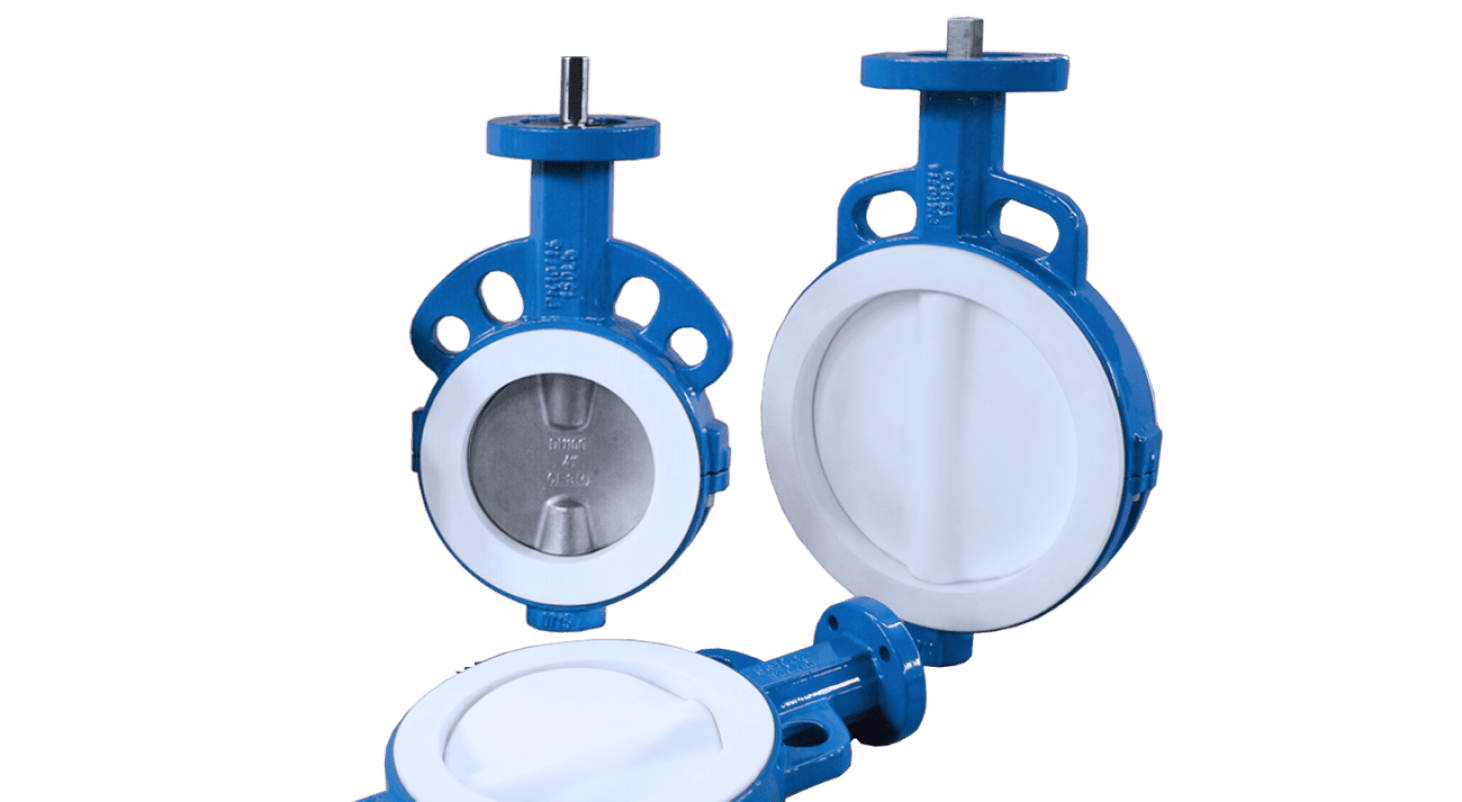 VF-75 PTFE / PFA Lined Centric Butterfly Valve